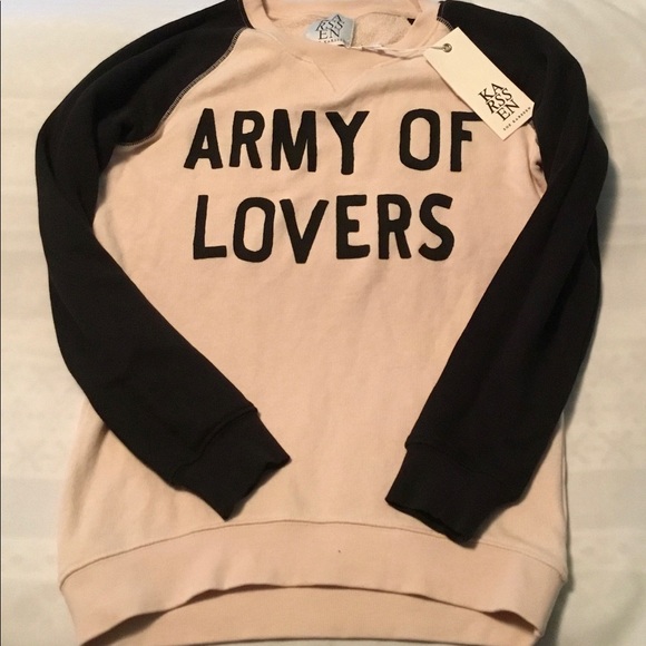 Zoe Karssen contrast Sleeve Sweater Army of Lovers - Picture 2 of 5